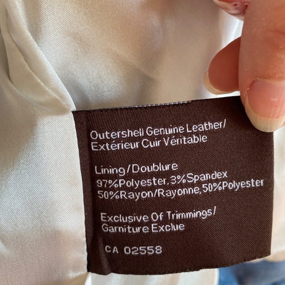 **UNIQUE** Danier Moto Jacket - Genuine Leather - Dusty Blue - Rare Lining -XXS - Picture 9 of 12